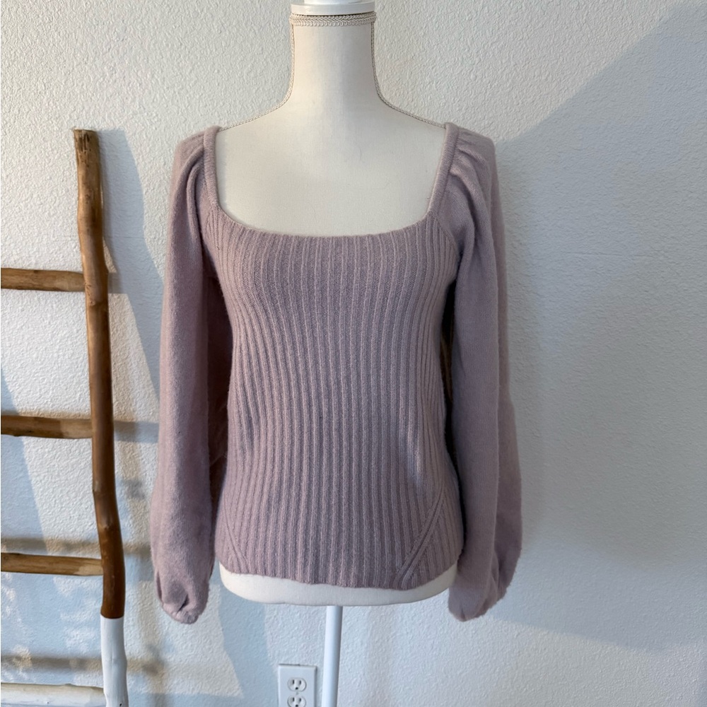 Halogen Lilac Ribbed Sweater